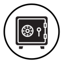 Safe vault box icon