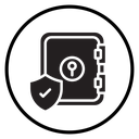Safe vault box icon