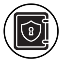 Safe vault box icon