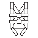 Safety harness icon
