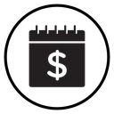 Salary payday Black Filled icon