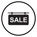 Sale Black Filled icon
