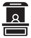 Sales booth icon