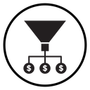 Sales conversion Black Filled icon