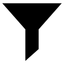 Sales Funnel Filter Black Filled icon