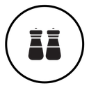 Salt and pepper shakers icon