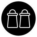 Salt and pepper shakers icon