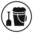 Sand bucket icon
