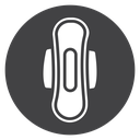Sanitary Pad Black Filled icon