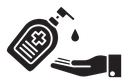 Sanitize hands icon