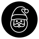 Santa claus face icon