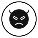 Satan evil icon
