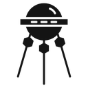 Satellite apparatus Black Filled icon