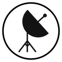 Satellite dish Black Filled icon