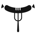 Sausage Black Filled icon