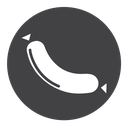 Sausage Black Filled icon