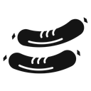 Sausages Black Filled icon