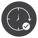 Save Time Black Filled icon