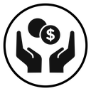 Savings Black Filled icon