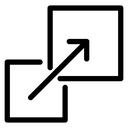 Scalability Expand Arrow Squares icon