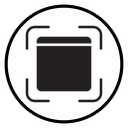 Scan button Black Filled icon