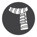 Scarf Black Filled icon