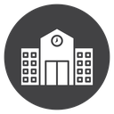 School Black Filled icon