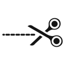 Scissors trim cut icon