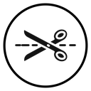 Scissors trim cut icon