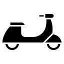 Scooter bike Black Filled icon
