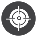 Scope Crosshair Black Filled icon
