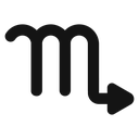 Scorpio zodiac sign icon