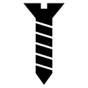Screw Black Filled icon