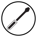 Screwdriver Black Filled icon