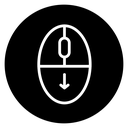 Scroll down computer mouse icon