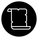 Scroll papyrus paper icon