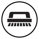 Scrubbing brush icon