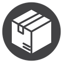 Sealed Package Box Black Filled icon