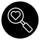 Search heart icon