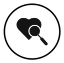 Search heart icon