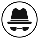 Secret agent Black Filled icon