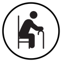 Seniors or old man sitting icon