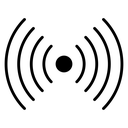 Sensor Signal Waves Black Filled icon