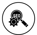 SEO Magnifier Gear icon