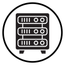 Server Rack Cabinet Black Filled icon