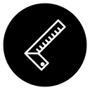 Set Square Ruler Black Filled icon
