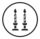 Shabbat candles icon