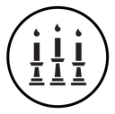 Shabbat candles icon