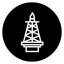 Shale gas rig icon