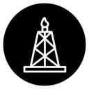 Shale gas rig icon